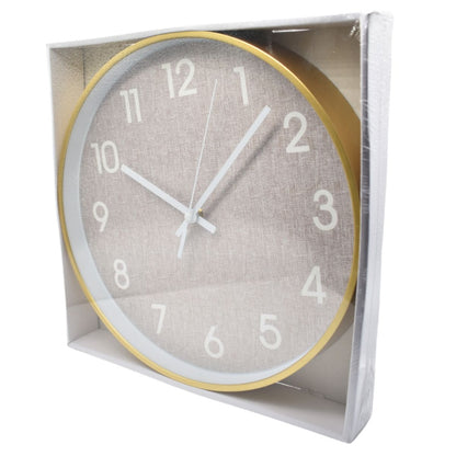 Reloj de pared redondo 30cm. Dorado