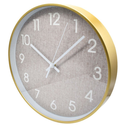 Reloj de pared redondo 30cm. Dorado