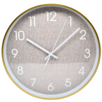 Reloj de pared redondo 30cm. Dorado