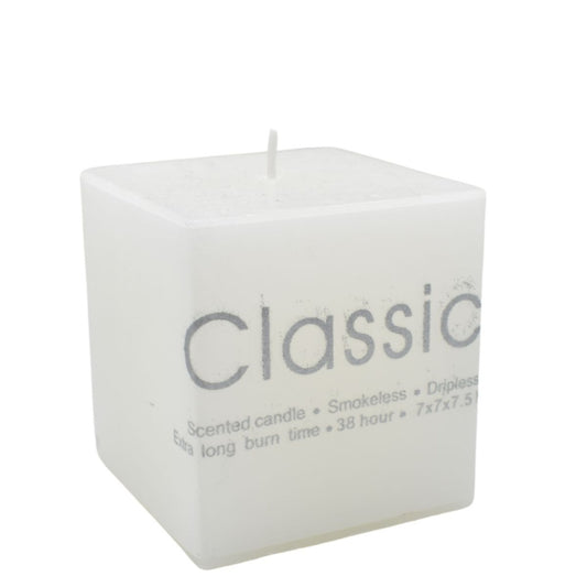 Vela aromática blanca 7x7.5cm