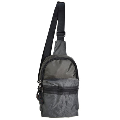 Bolso morral gris 28x18x8cm