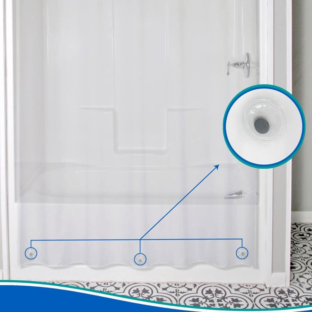 Cortina para ducha con dobladillo magnético 178x183cm