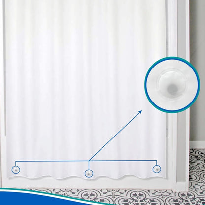 Cortina para ducha con dobladillo magnético 178x183cm