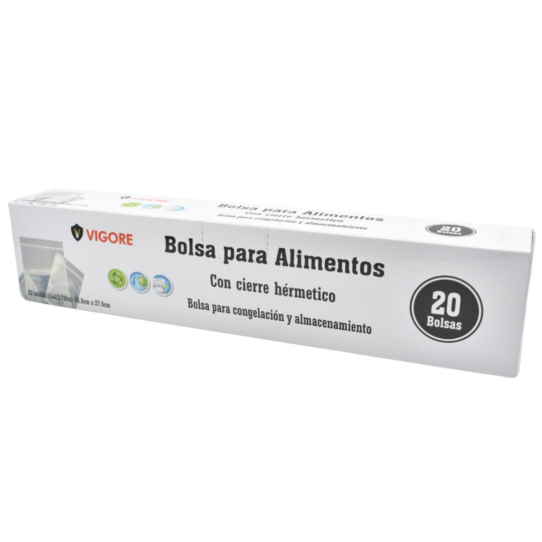 Bolsas herméticas para alimentos x20unidades. Vigore