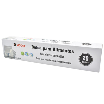 Bolsas herméticas para alimentos x20unidades. Vigore