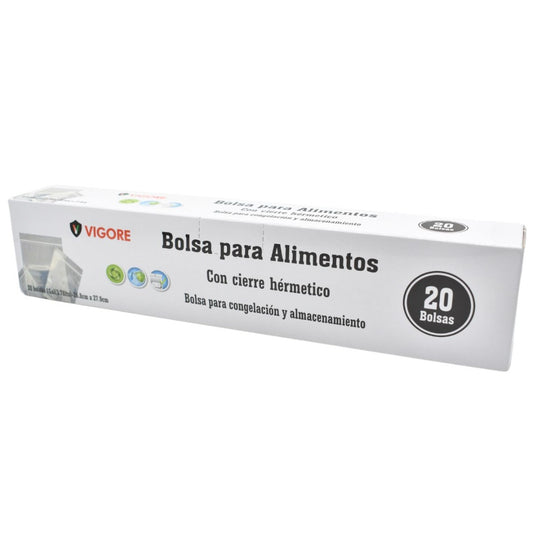 Bolsas herméticas para alimentos x20unidades. Vigore