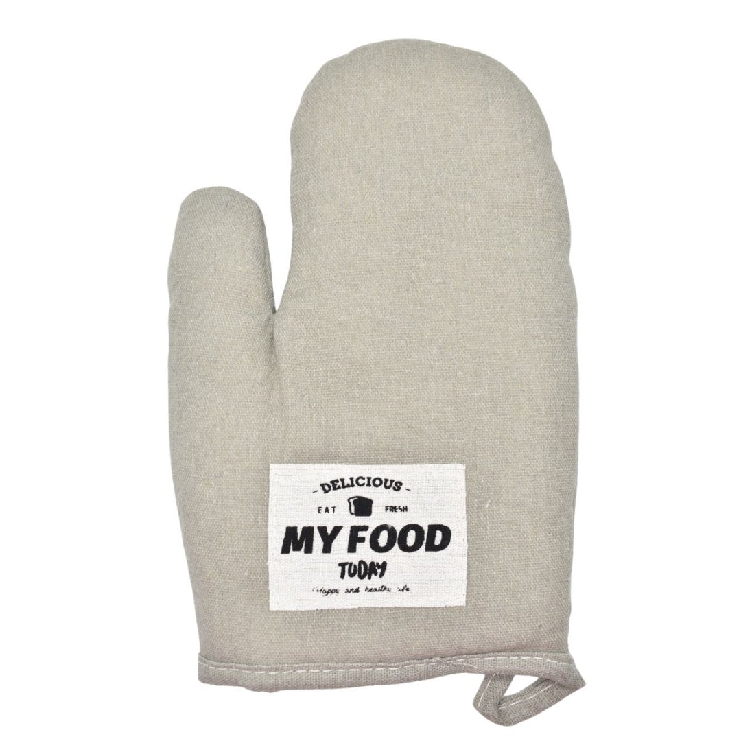 Guante manopla de cocina 26x17cm. Gris