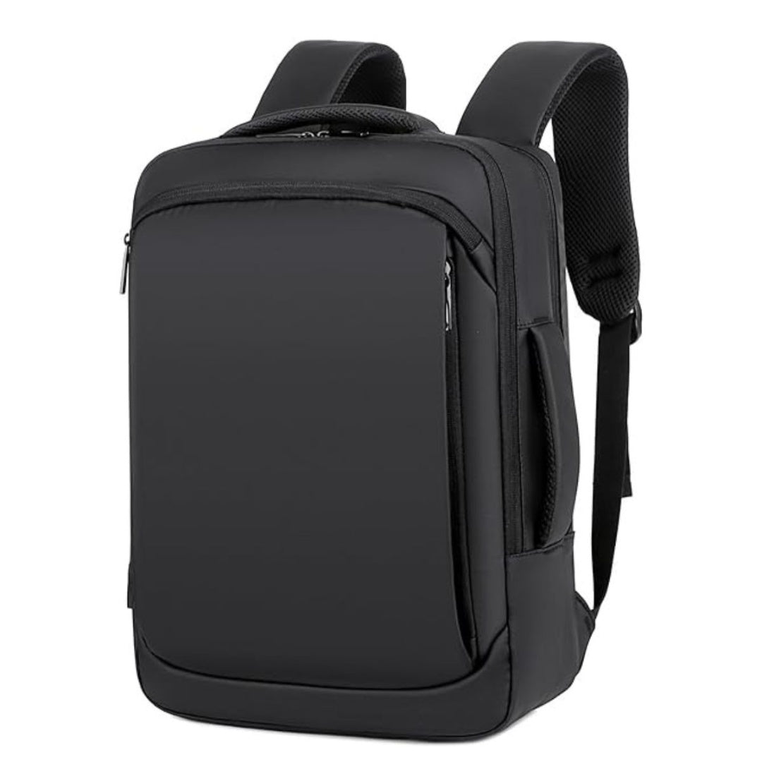 Mochila de viaje negra 42x30x14cm.