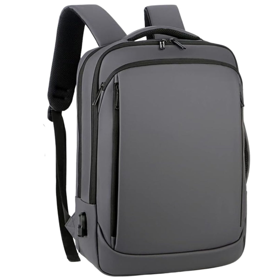 Mochila de viaje gris 42x30x14cm.