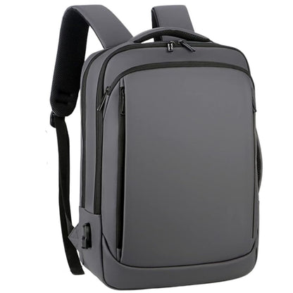 Mochila de viaje gris 42x30x14cm.