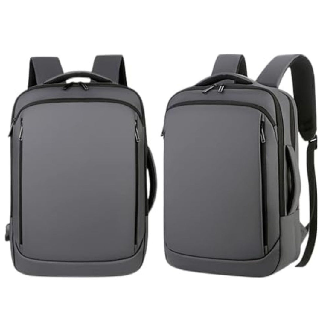 Mochila de viaje gris 42x30x14cm.