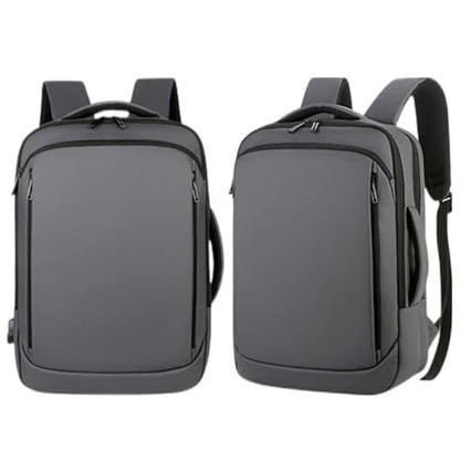 Mochila de viaje gris 42x30x14cm.