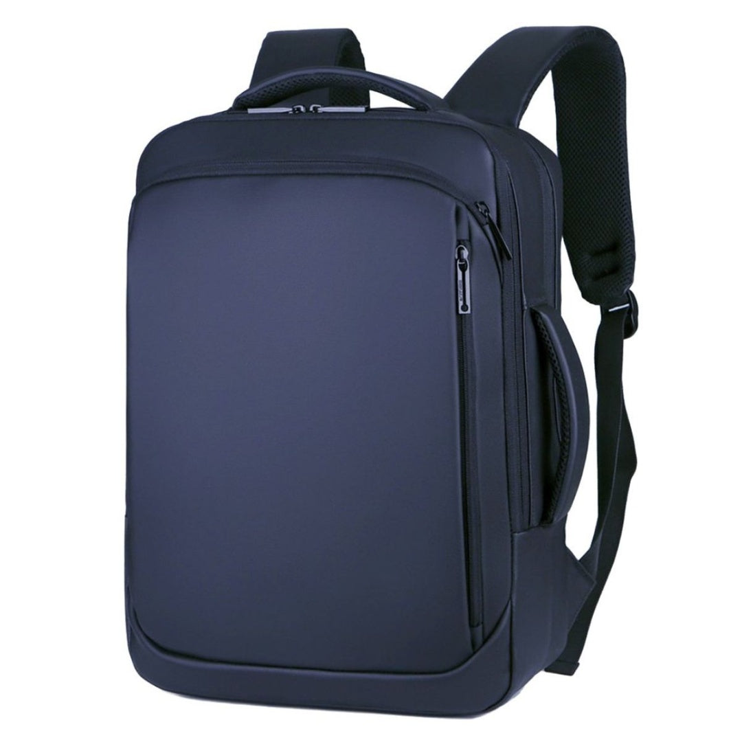 Mochila de viaje azul 42x30x14cm.