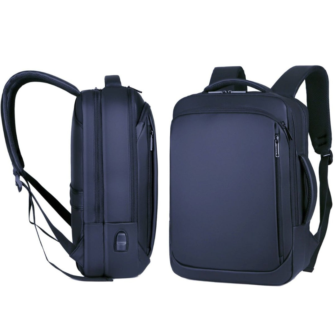 Mochila de viaje azul 42x30x14cm.