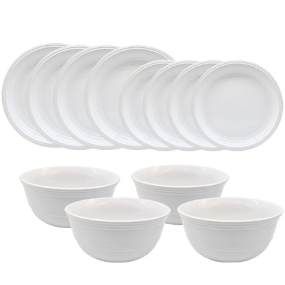 Set de vajilla de cerámica 12pcs. Blanco