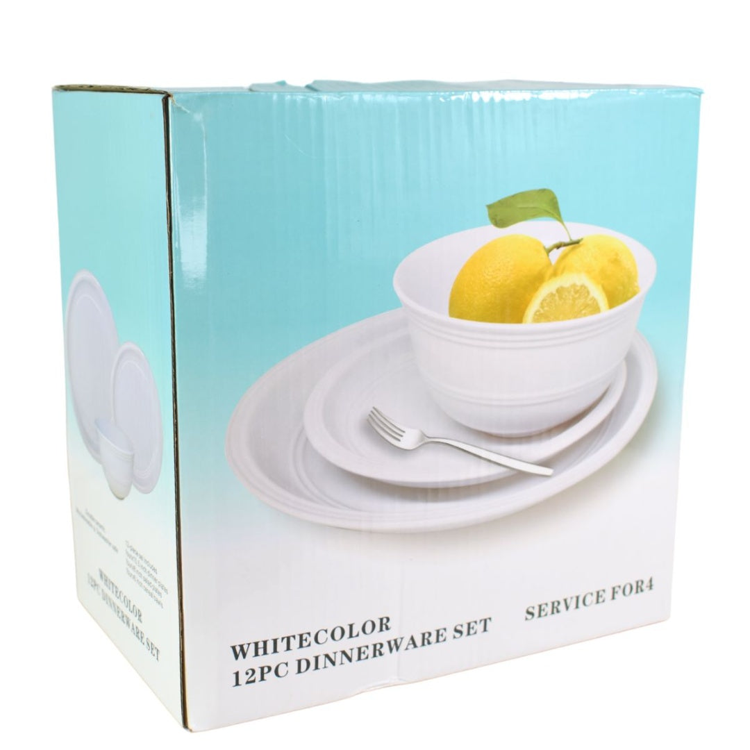 Set de vajilla de cerámica 12pcs. Blanco