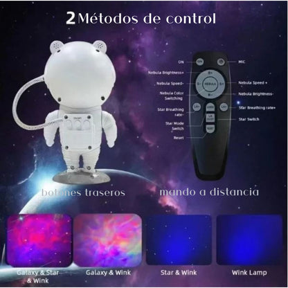 Proyector de luces de galaxias 17cm. Astronauta