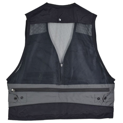 Chaleco de caza gris con bolsillos