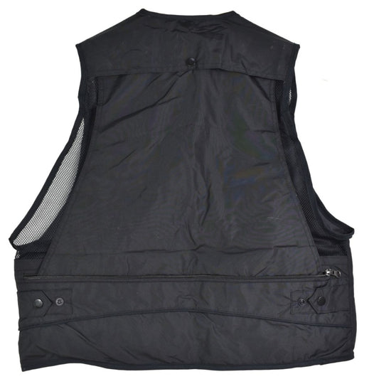 Chaleco de caza negro con bolsillos
