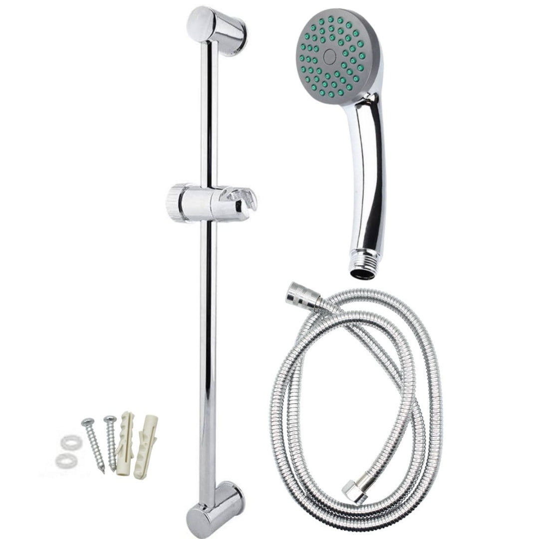 Duchero con manguera y soporte barra 65cm.