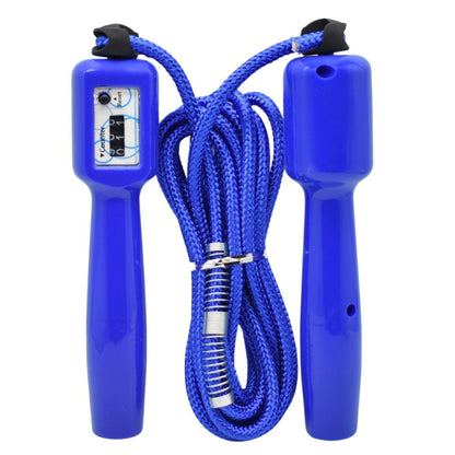 Cuerda de saltar con contador y resorte 2.8mts. Azul