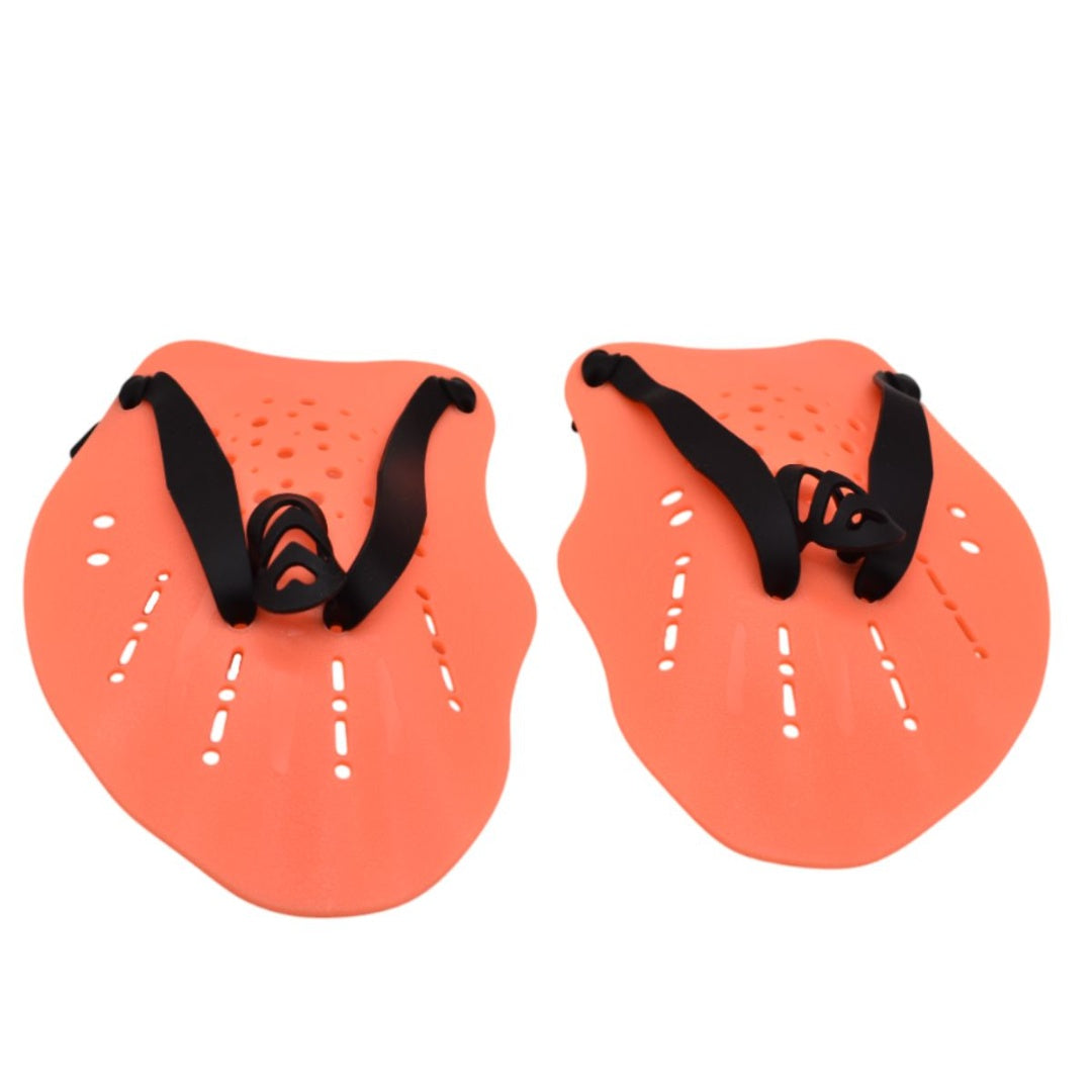 Par de manoplas para natación. Naranja