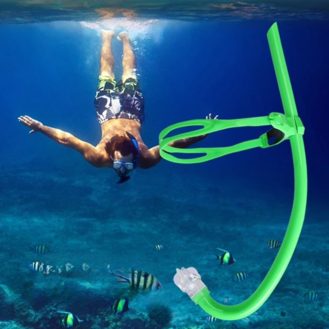 Tubo frontal de snorkel. Verde
