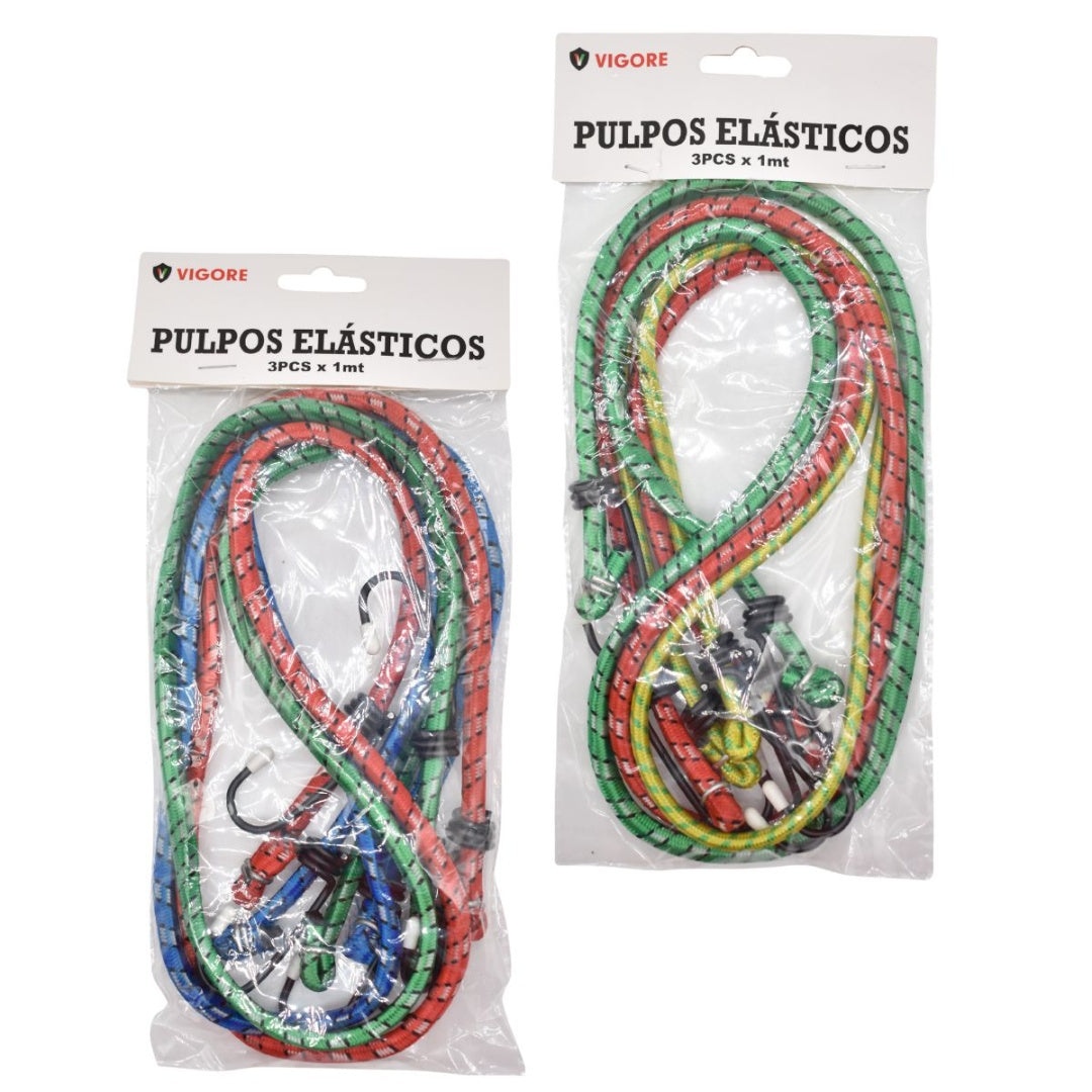 Pulpos elásticos x3 unidades. Vigore