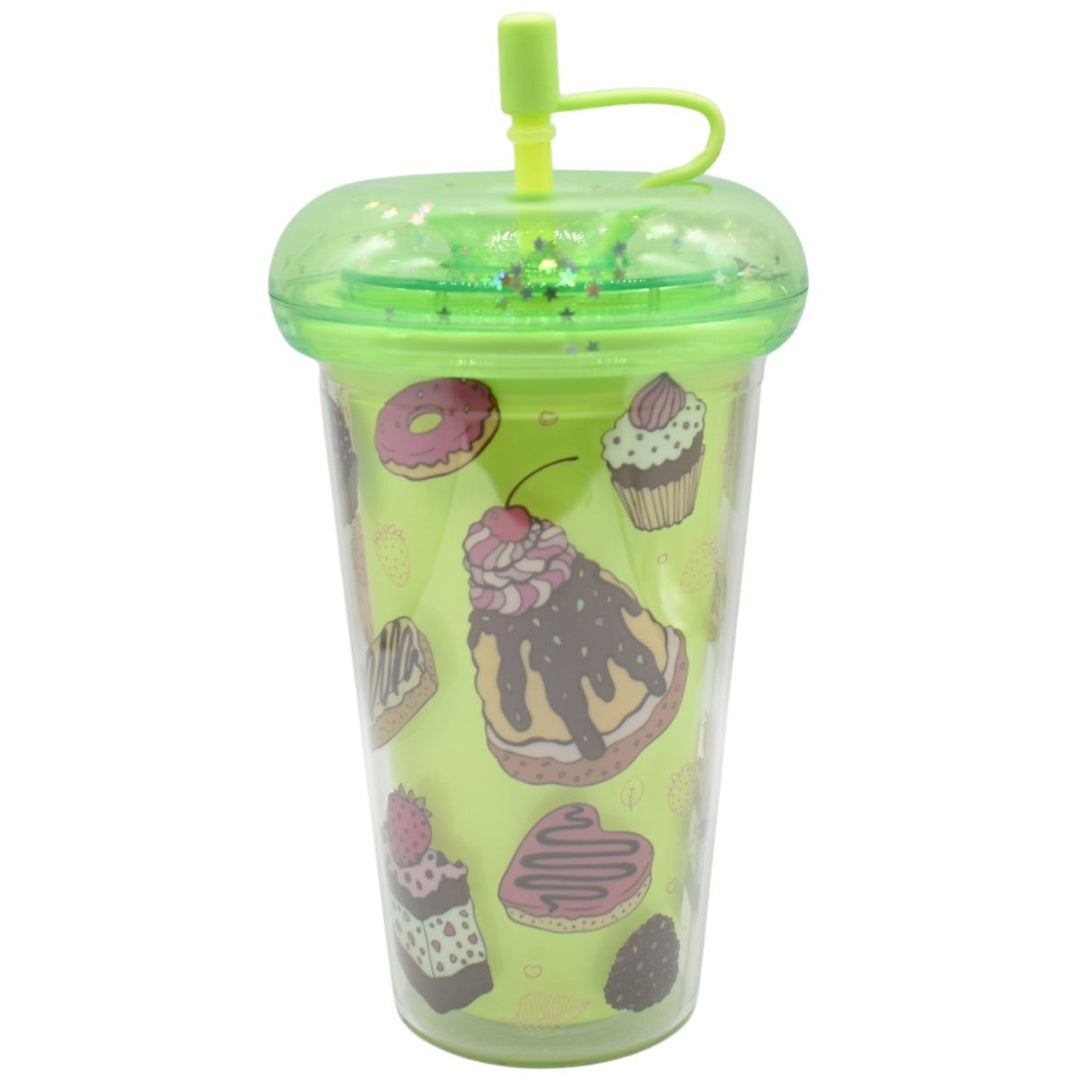 Vaso acrílico doble pared 450ml. Verde