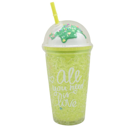 Vaso acrílico doble pared 450ml. Verde
