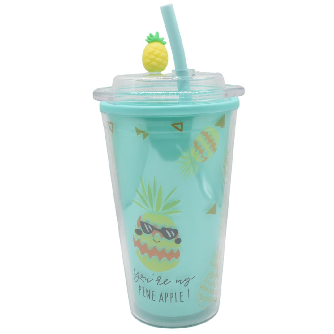 Vaso acrílico doble pared 450ml. Verde