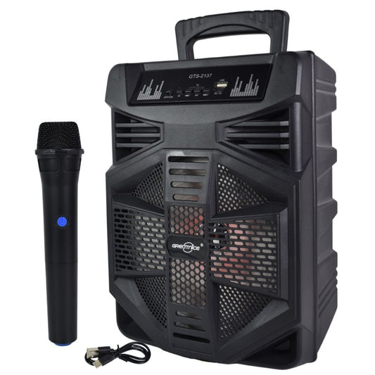 Parlante Bluetooth karaoke con micrófono y luces 1200mAh.