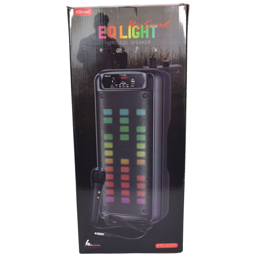 Parlante Bluetooth karaoke con micrófono y luces. 1800mAh