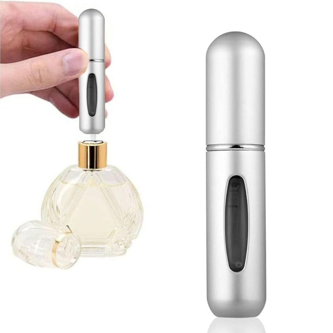 Mini atomizador para perfume recargable 5ml. Gris