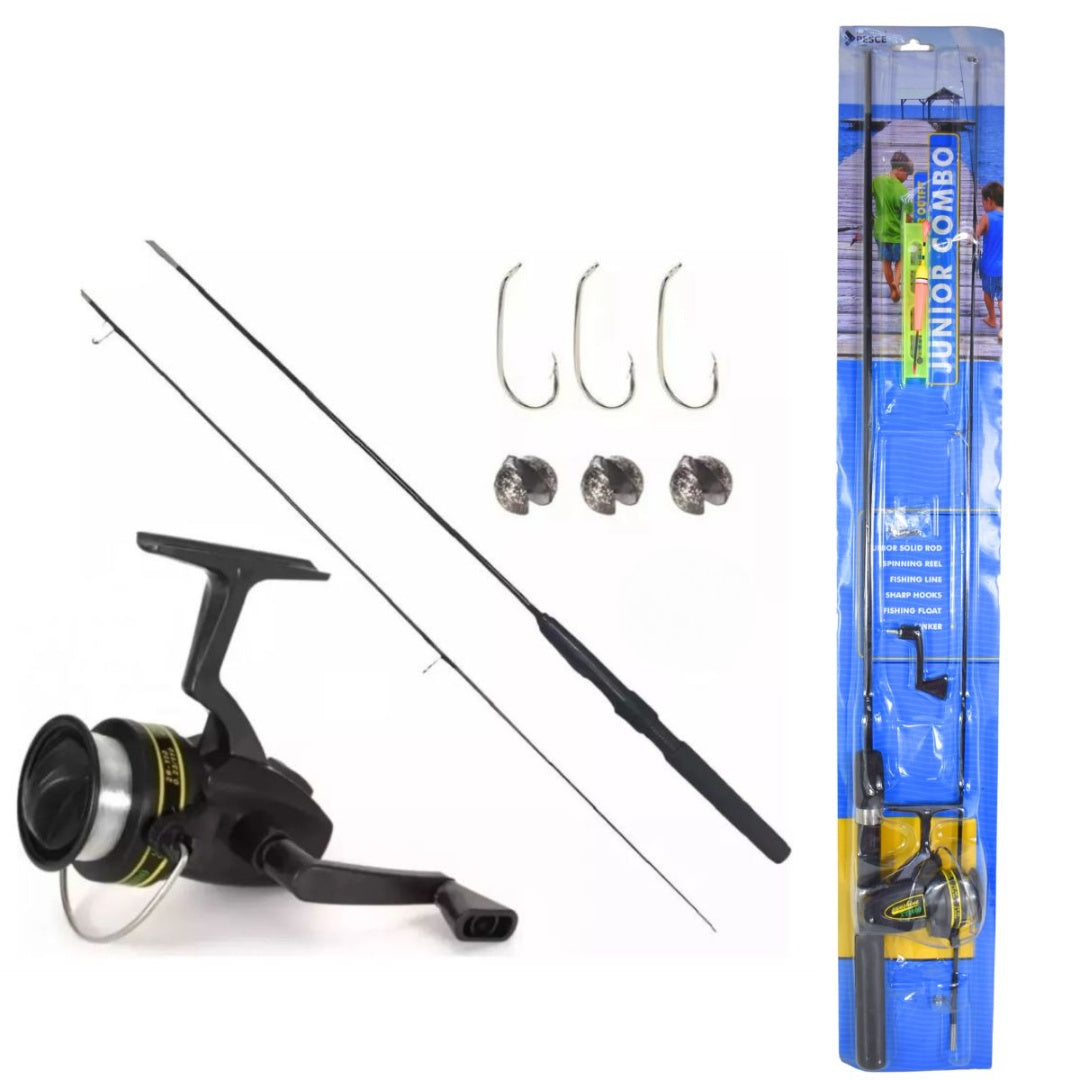 Set de pesca con caña y reel 1.60mts