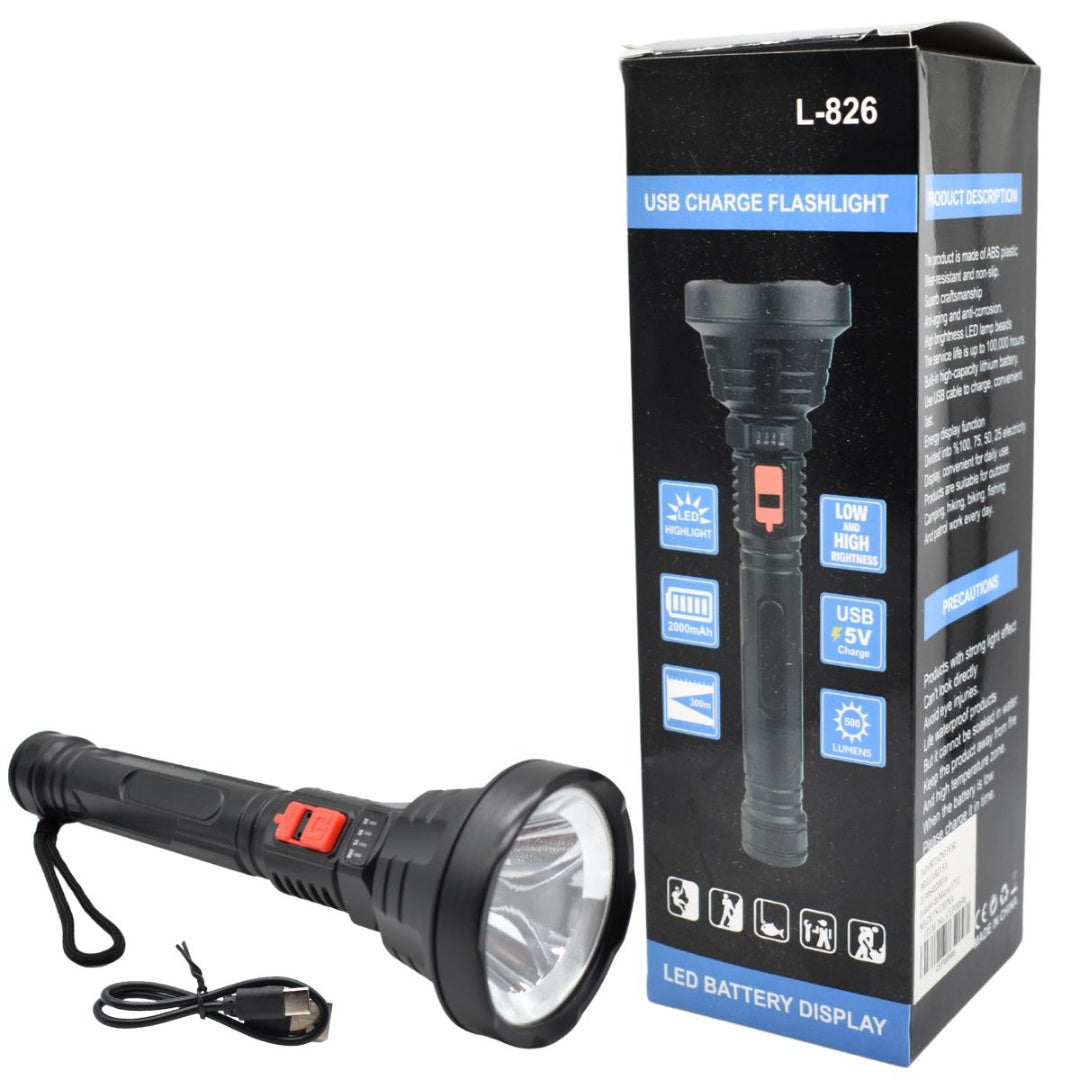 Linterna Led recargable 2000mAh