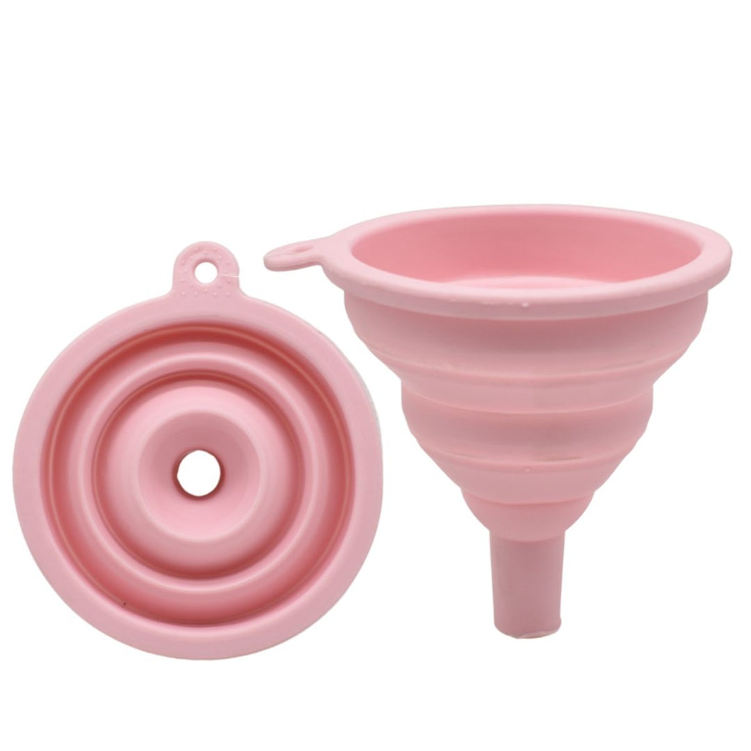 Embudo de silicona plegable 8x8.5cm. Rosado