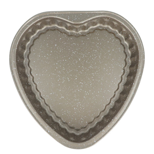 Asadera con forma de corazón 27x4cm. Dorado