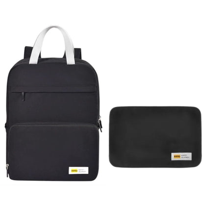 Mochila plegable de tela 39x29x15cm. Negro