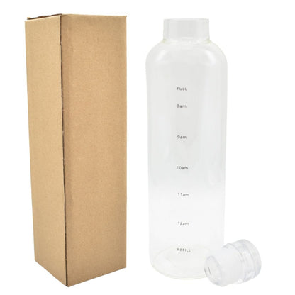 Botella de vidrio con tapa hermética 500ml.