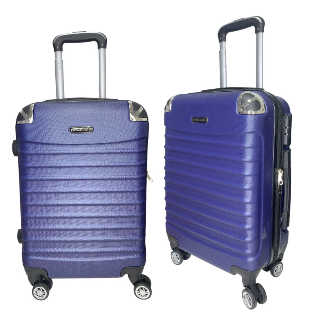 Valija de viaje rígida azul 24" 62x40x26cm, 3.5kg.