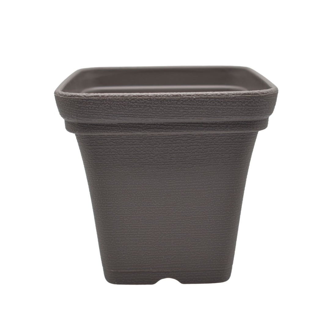 Maceta plástica 20x19cm. Gris oscuro