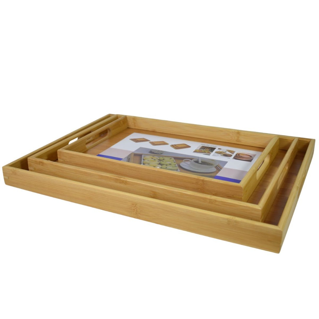Bandejas de madera x3 unidades