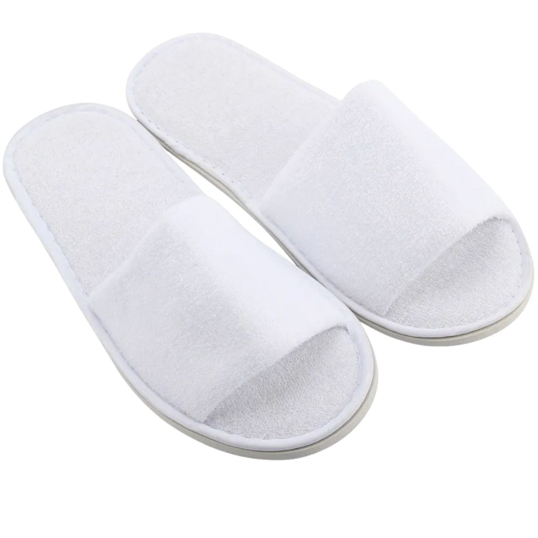 Pantuflas antideslizantes unisex 28x11cm blancas