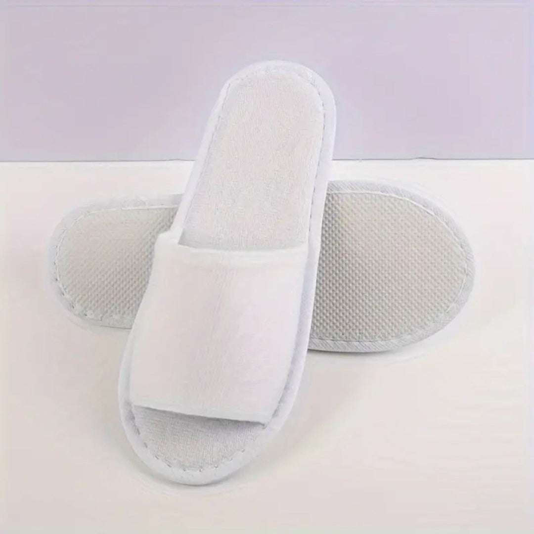 Pantuflas antideslizantes unisex 28x11cm blancas