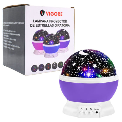 Lámpara veladora de estrellas 13 x 13 x 14 cm Vigore Violeta