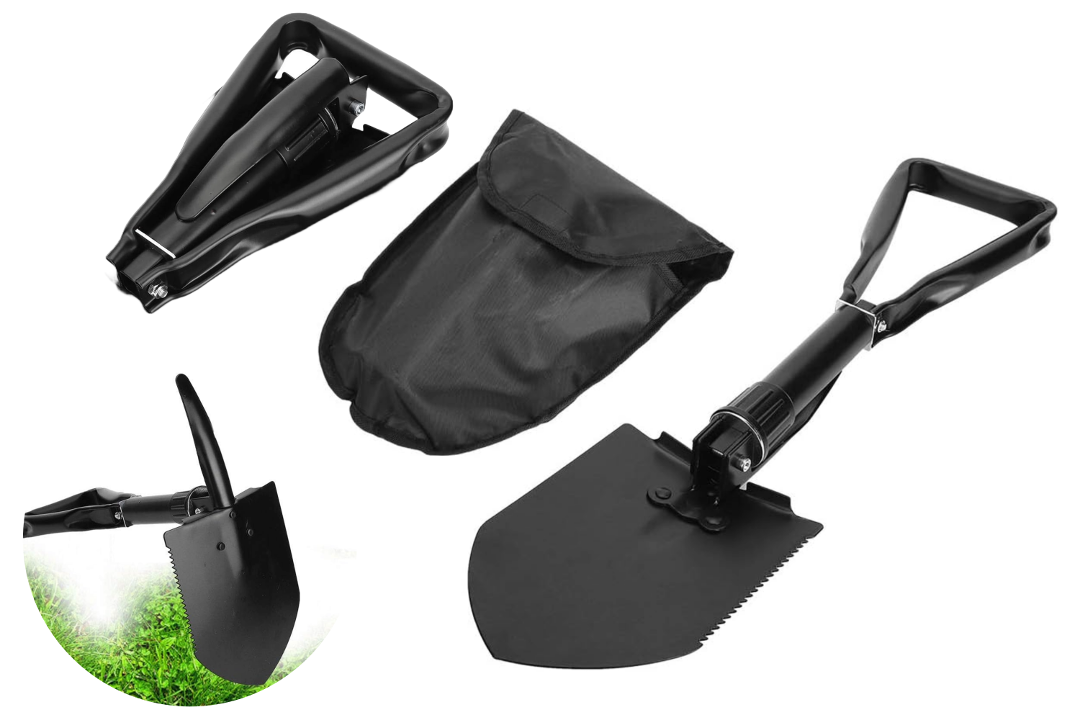 Pala plegable de acero 58x15cm