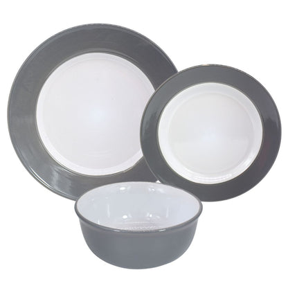 Set de vajilla de cerámica 12pcs. Gris