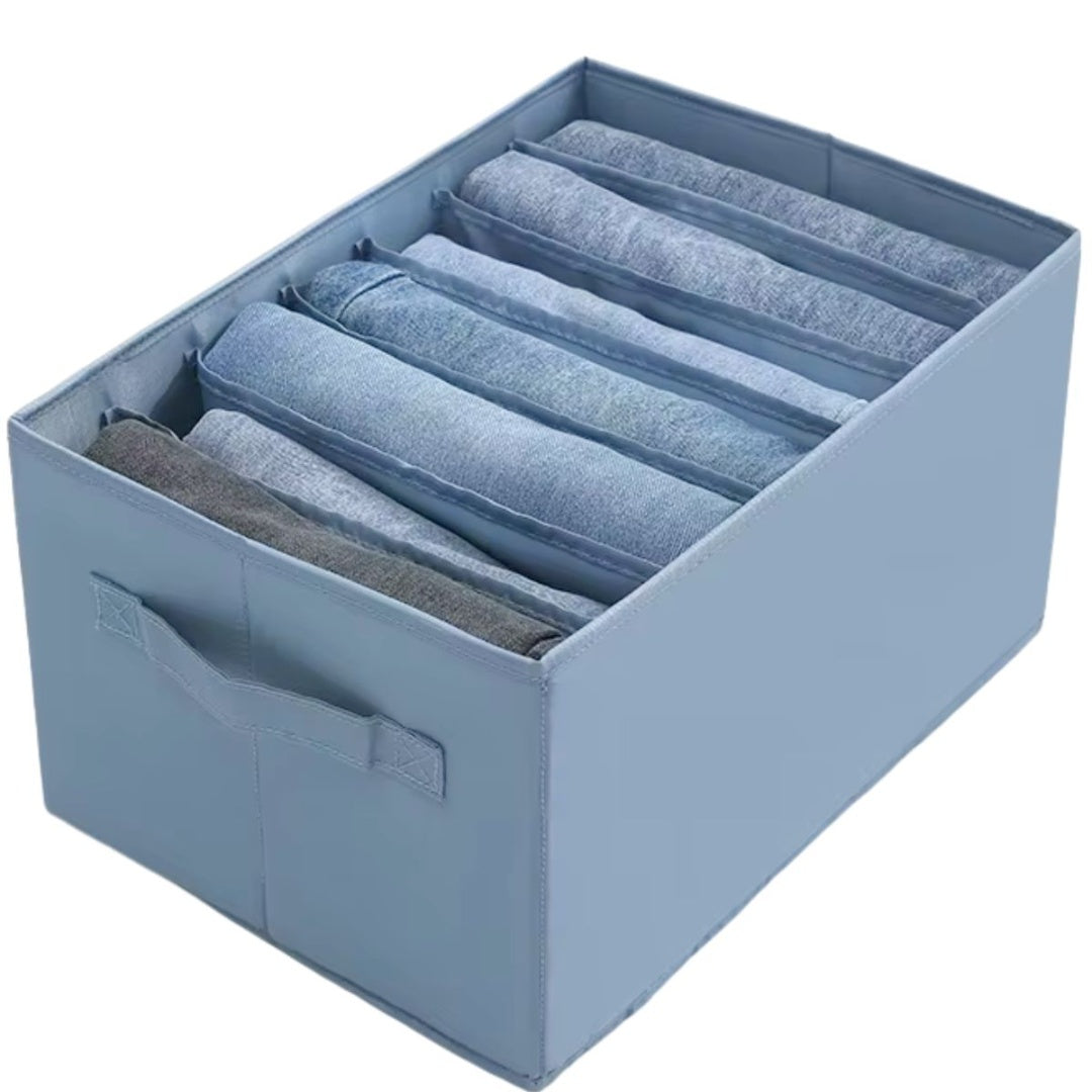 Caja organizador plegable de tela con separaciones 36x20x25cm.