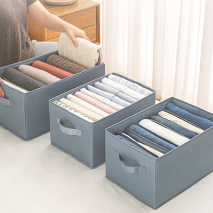Caja organizador plegable de tela con separaciones 44x20x31cm.
